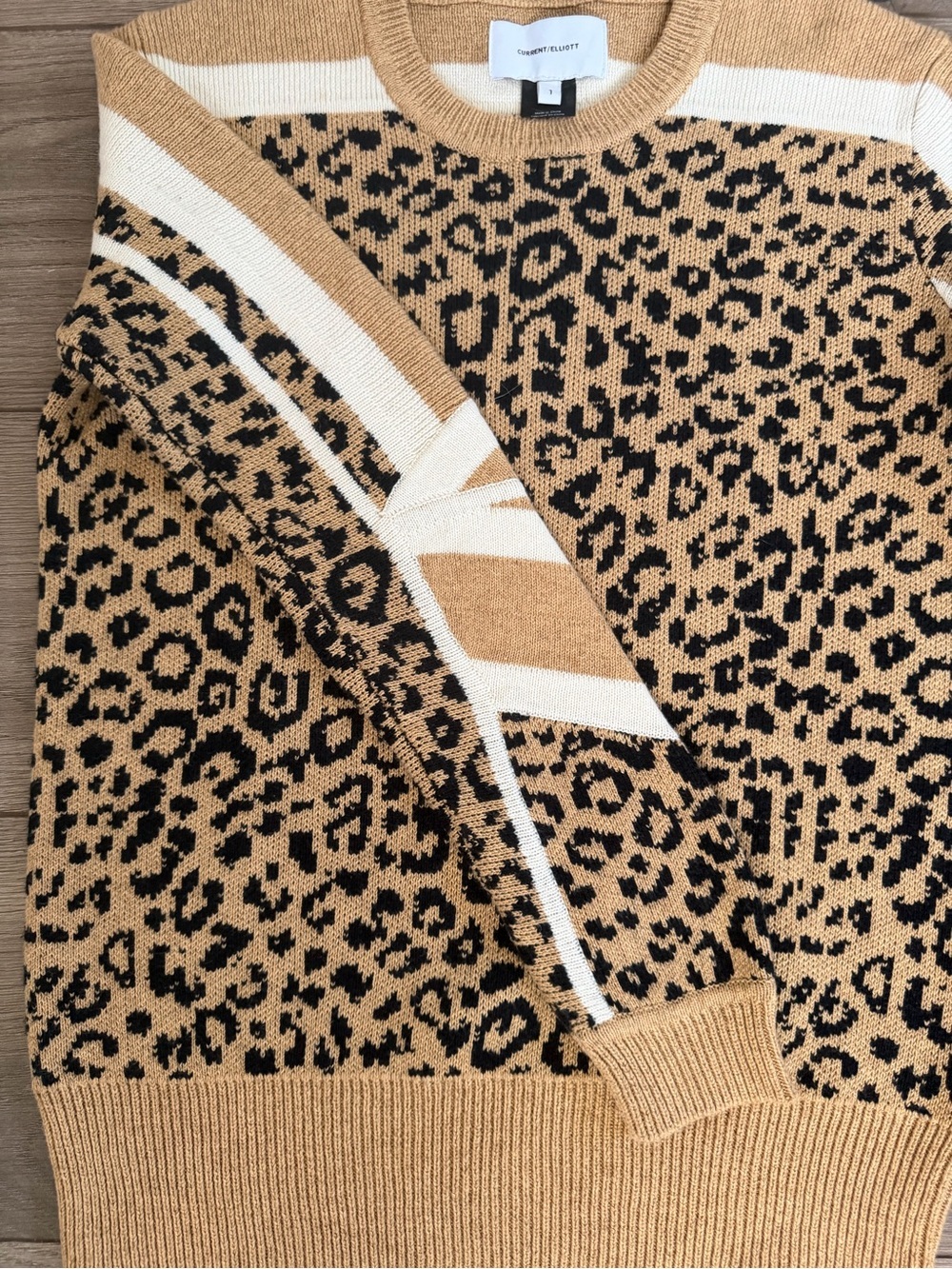 Current/Elliott Duvall Leopard Sweater Size 1 - Picture 9 of 10